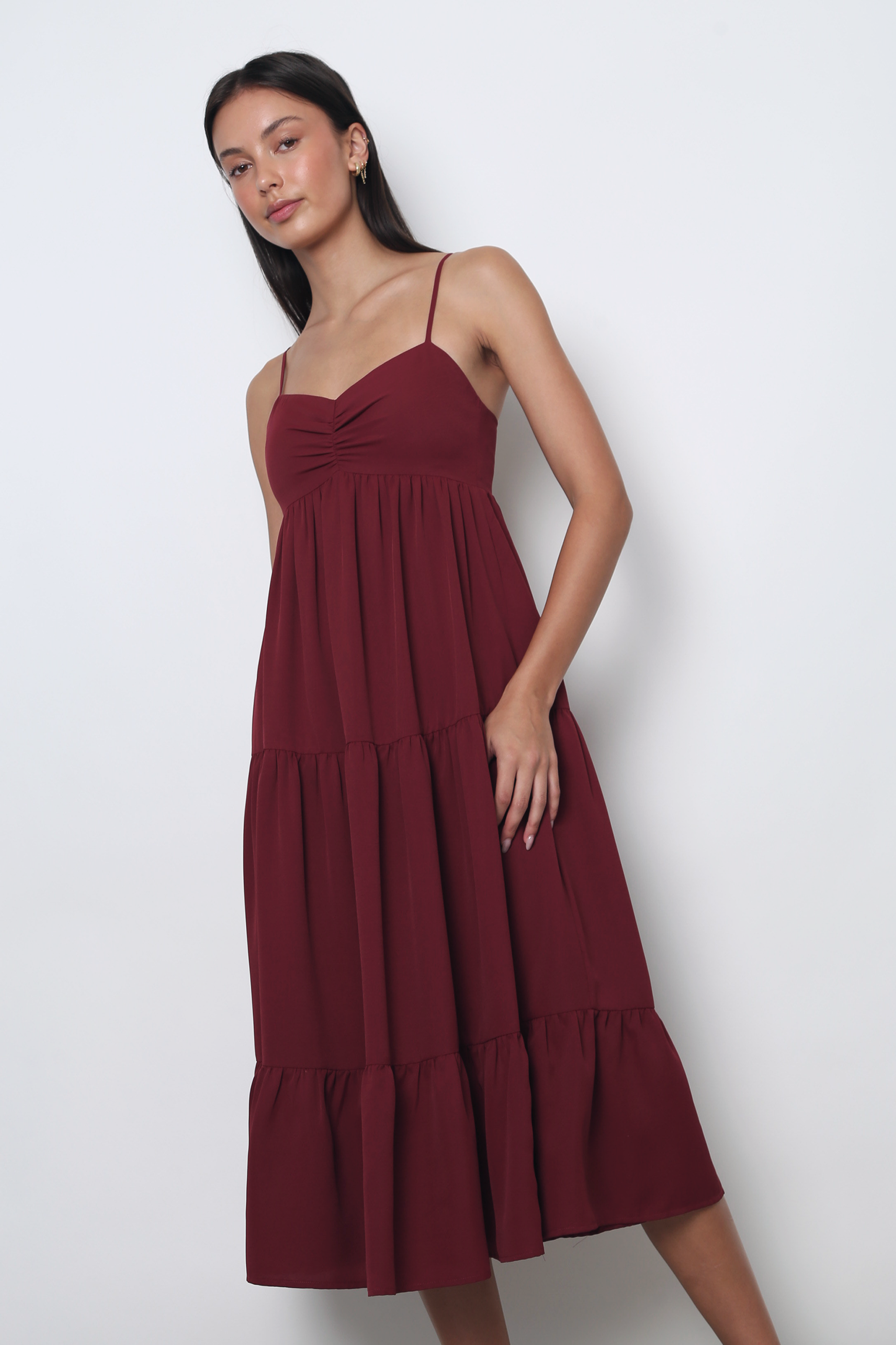 Fairfield Sweetheart Midaxi Dress Wine