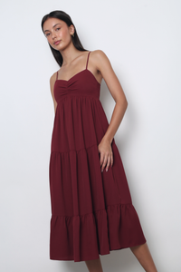 Fairfield Sweetheart Midaxi Dress Wine