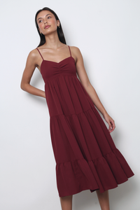 Fairfield Sweetheart Midaxi Dress Wine