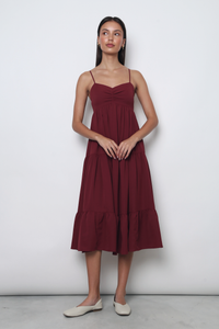 Fairfield Sweetheart Midaxi Dress Wine
