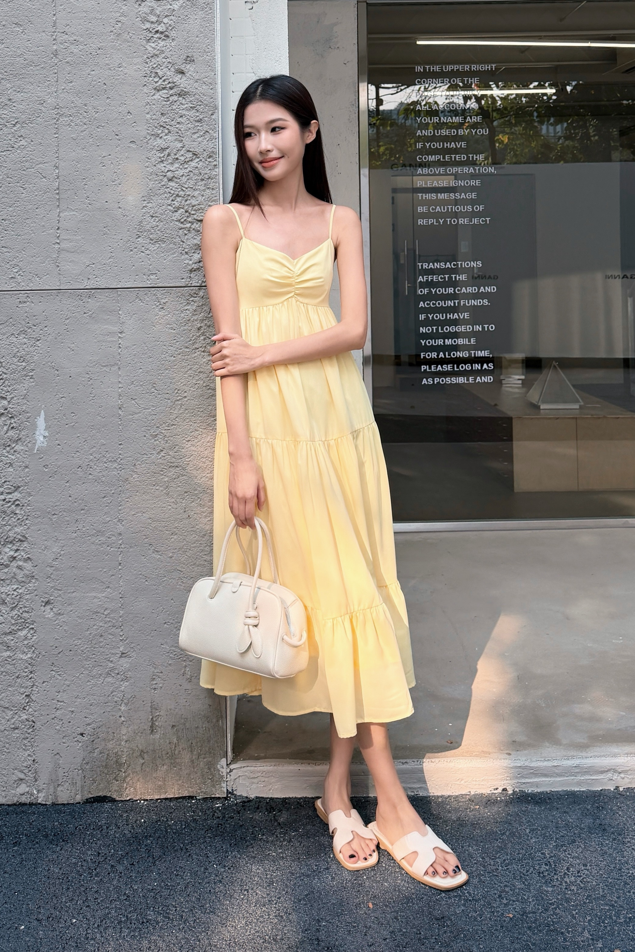 Fairfield Sweetheart Midaxi Dress Butter Yellow