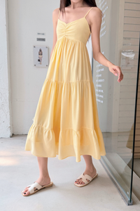 Fairfield Sweetheart Midaxi Dress Butter Yellow