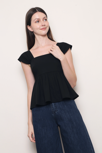 Fan Flair V2 Babydoll Top Black (Backorder)