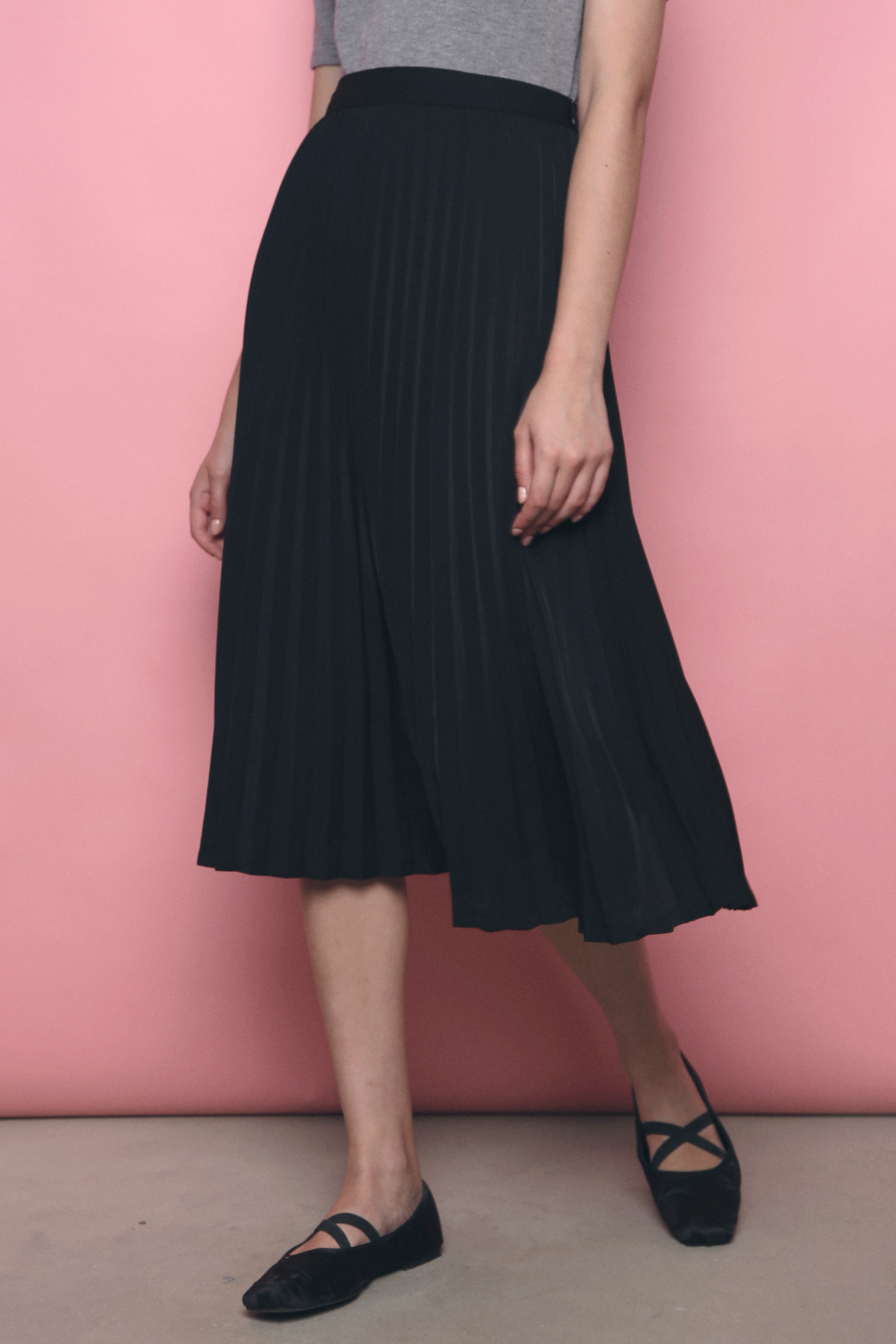 Fiesta Pleat Around Skirt Black