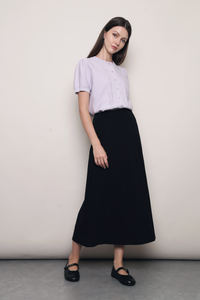 Fifth Avenue Panel Skirt Black