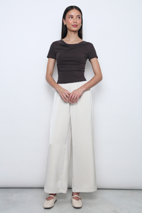 Finest Drape Neck Tee Gunmetal Grey