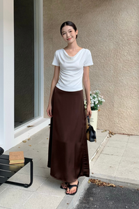 Finest Drape Neck Tee White