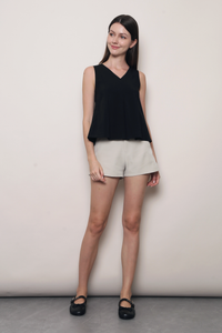 Finishing Pleat Top Black