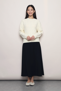 Fireside Cable Knit Pullover Cream (Backorder)