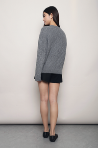 Fireside Cable Knit Pullover Grey (Backorder)