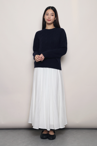 Fireside Cable Knit Pullover Midnight Navy (Backorder)