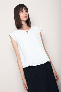 First Class Pleats Blouse White