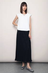 First Class Pleats Blouse White