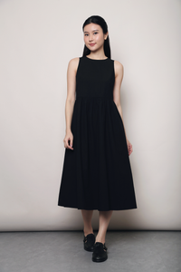 Flinders Sleeveless Midi Dress Black (Backorder)