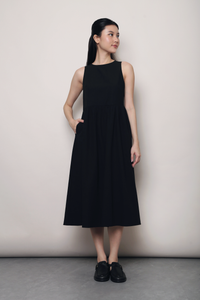 Flinders Sleeveless Midi Dress Black (Backorder)