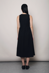 Flinders Sleeveless Midi Dress Black (Backorder)