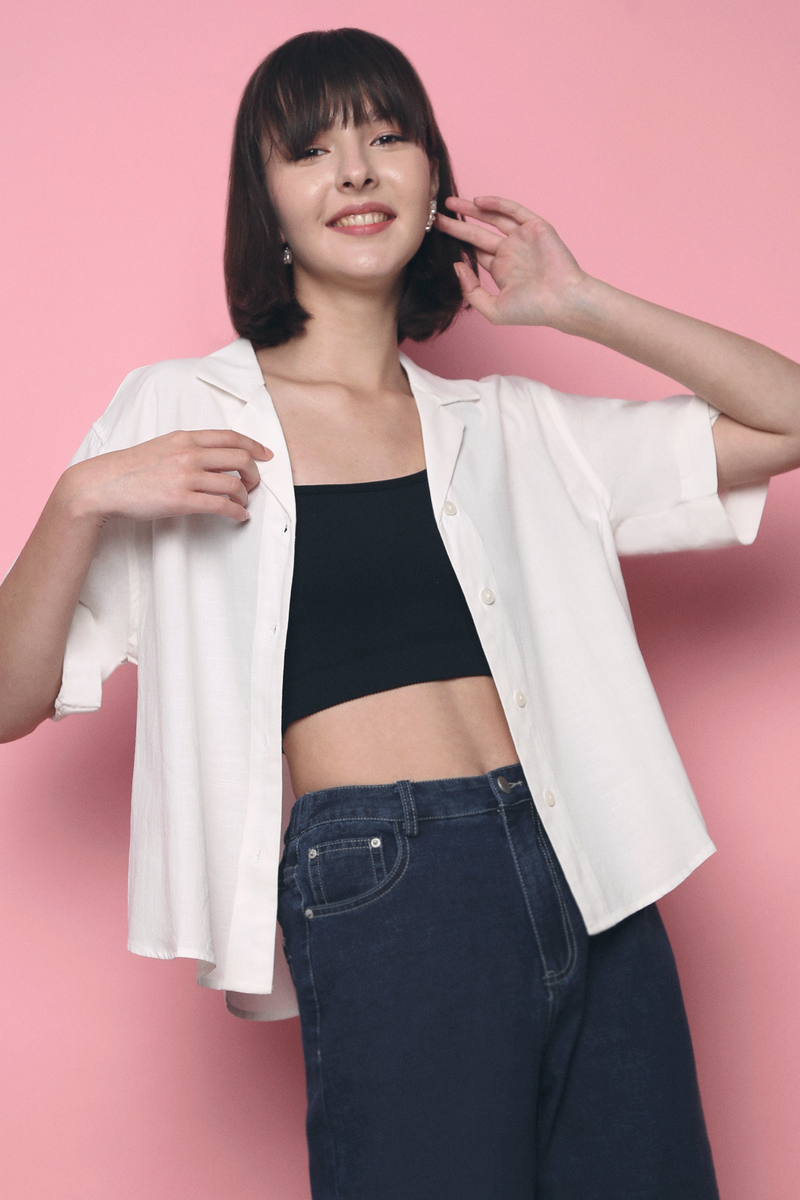 Fluke Linen Shirt White