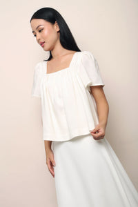 Galerie Ruche Flutter Top Ivory (Restock)