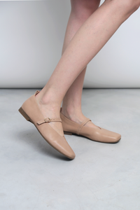Gemini Square Toe Mary-Janes Tan (Backorder)