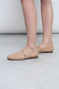 Gemini Square Toe Mary-Janes Tan (Backorder)