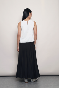 Good Form Panelled Sleeveless Blouse White