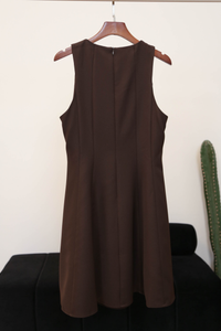 Grace in Motion Swing Dress Brown