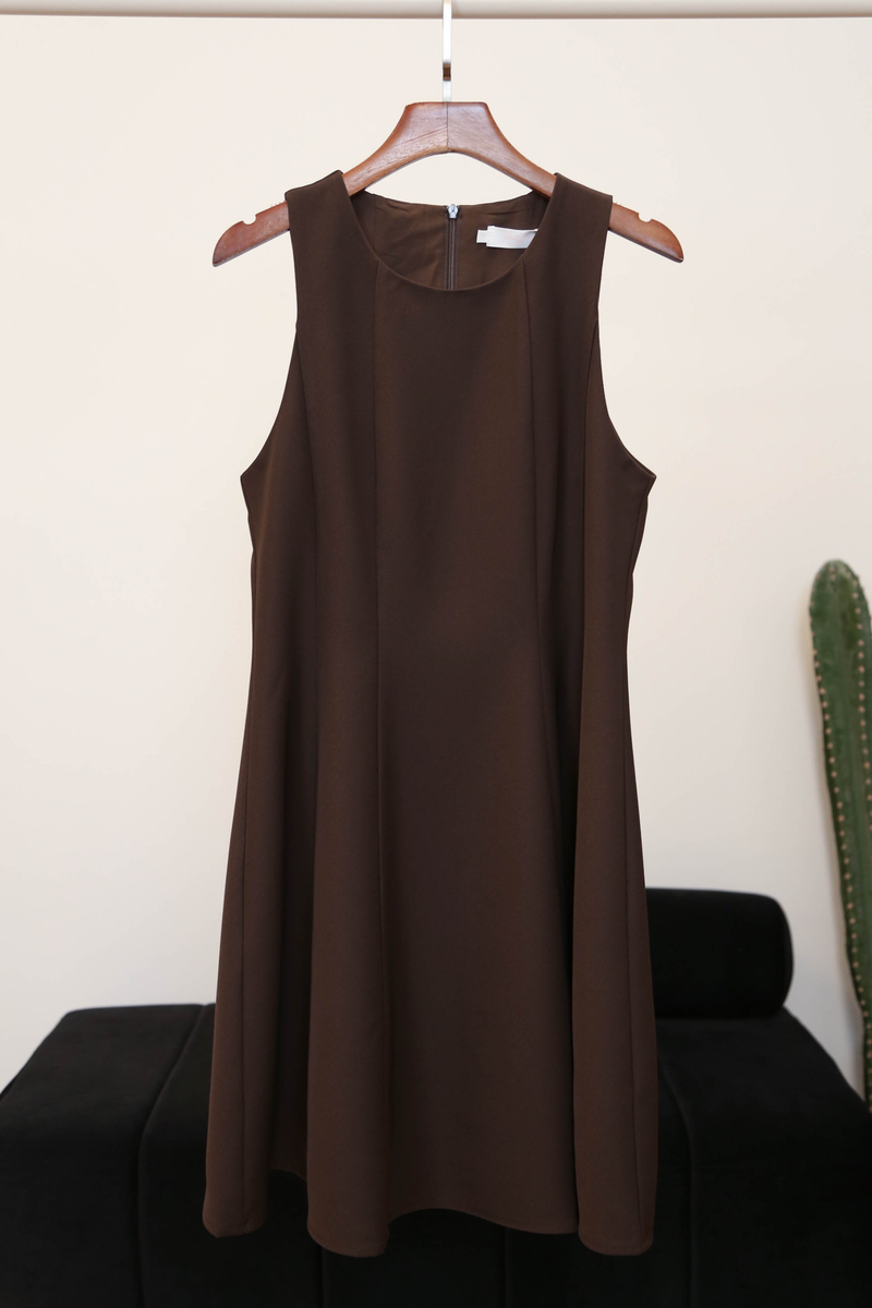 Grace in Motion Swing Dress Brown