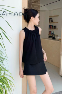 Graceous Ruffles Blouse Black