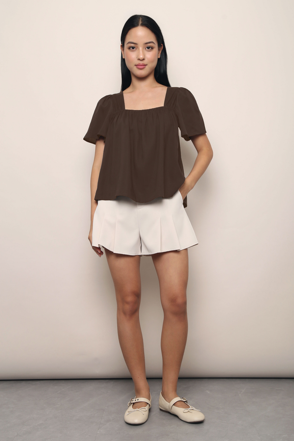 Galerie Ruche Flutter Top Brown