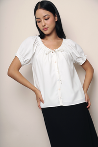 Gracia Ruffle Blouse White
