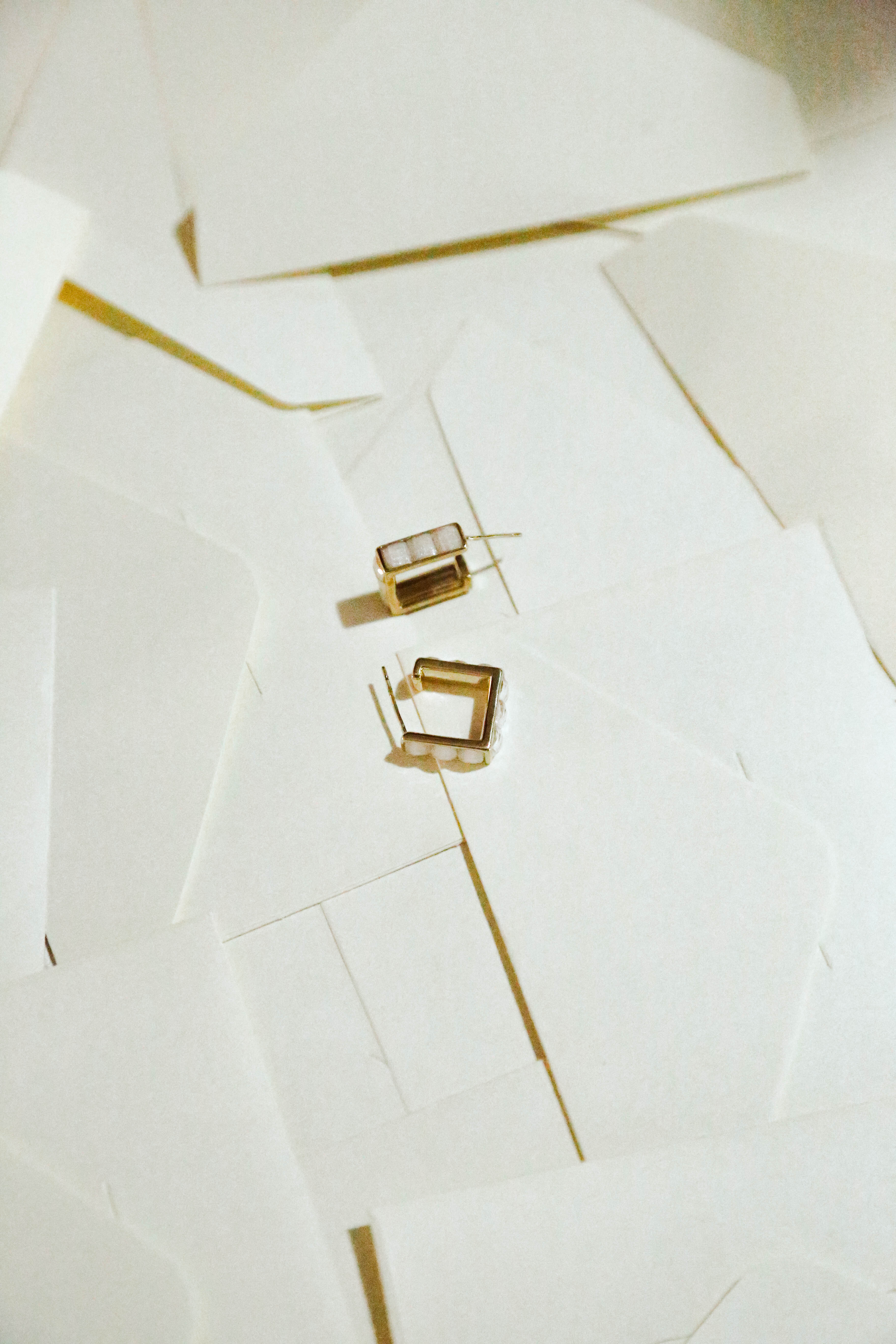 Quartz Boxy Earrings