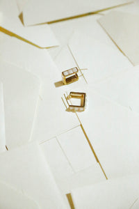 Quartz Boxy Earrings