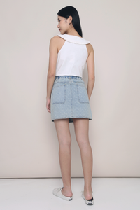 Hansel Pleated Sleeveless Blouse White