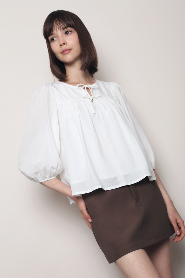 Heather Hill Shift Blouse White