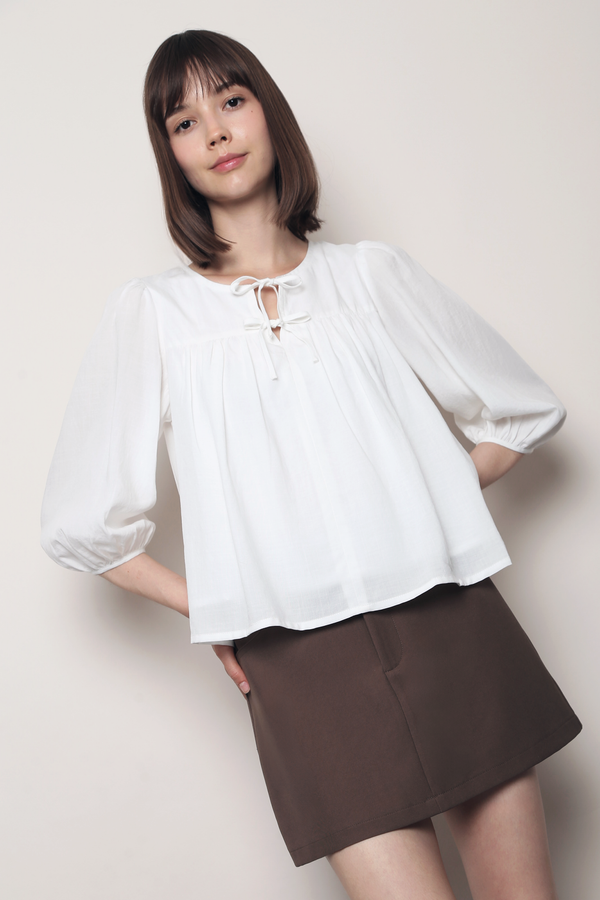 Heather Hill Shift Blouse White