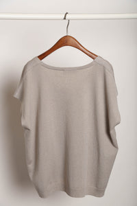 Morning Mist Button Down Knit Taupe