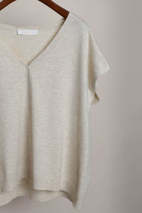 Morning Mist Button Down Knit Heather Cream
