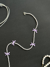Candy Bow Necklace Lilac