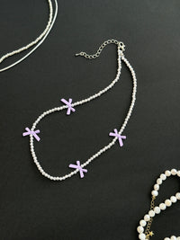 Candy Bow Necklace Lilac