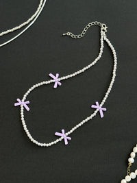 Candy Bow Necklace Lilac