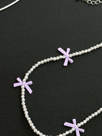Candy Bow Necklace Lilac