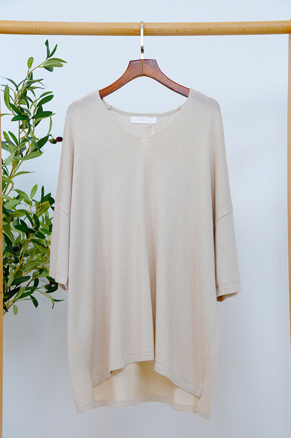 Smith Boxy Knit Top Cream