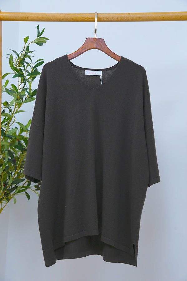 Smith Boxy Knit Top Brown
