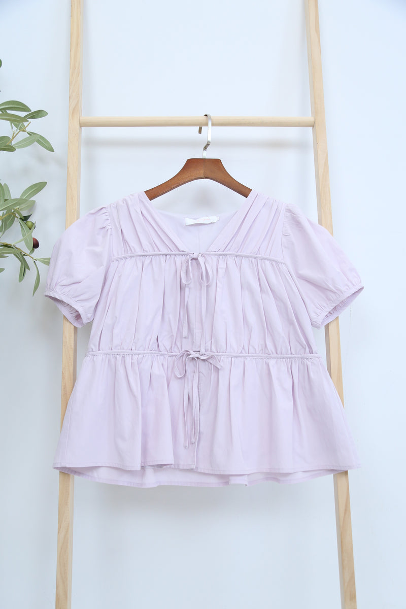 Fab Pleat Blouse Periwinkle (Backorder)