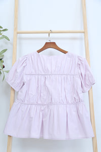 Fab Pleat Blouse Periwinkle (Backorder)