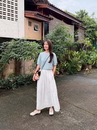 Maison Textured Knit Blouse Powder Blue (Backorder)