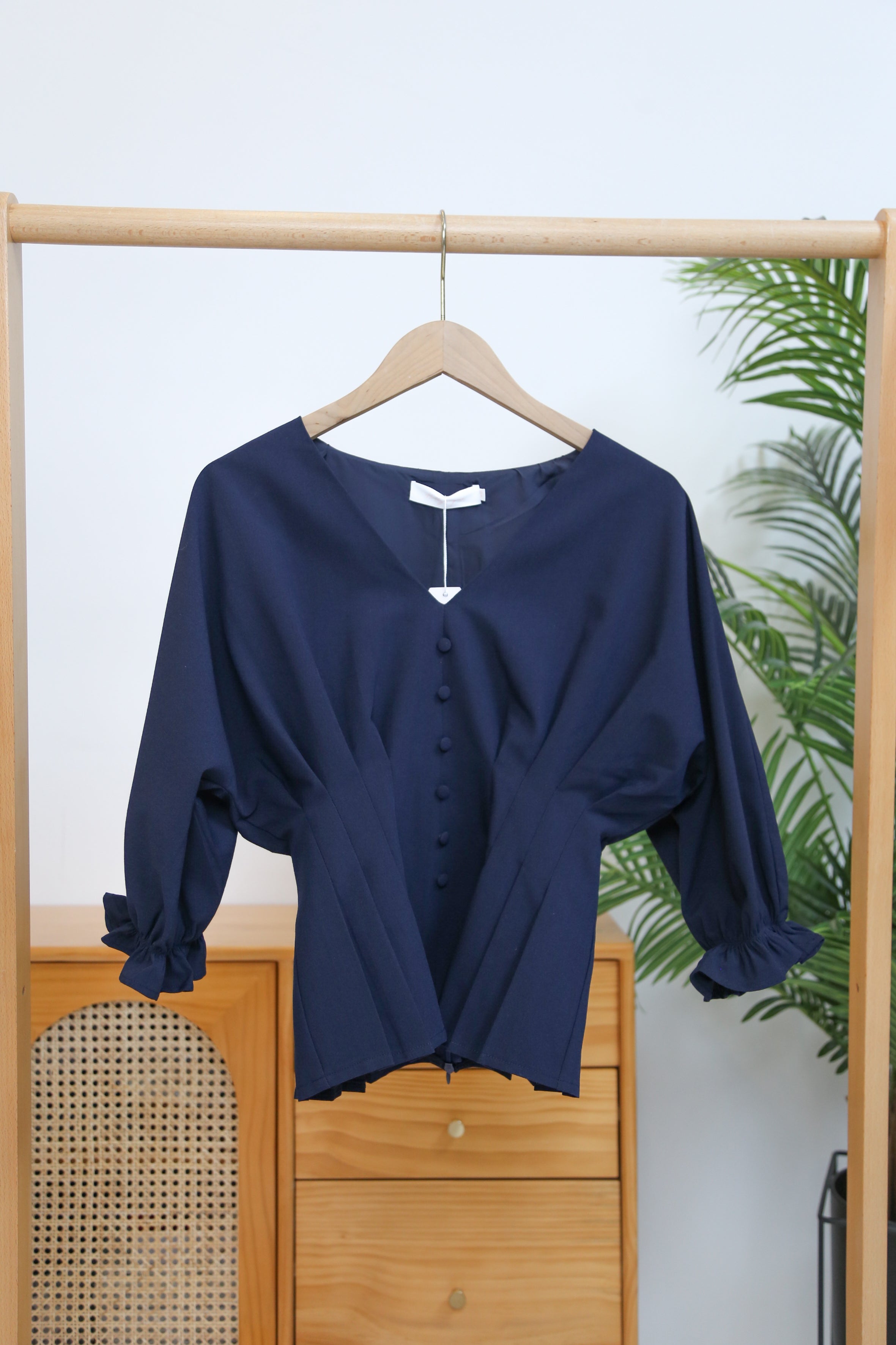 Kyoto Waist Blouse Navy