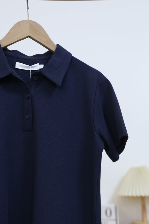 Ace Line Polo Dress Navy