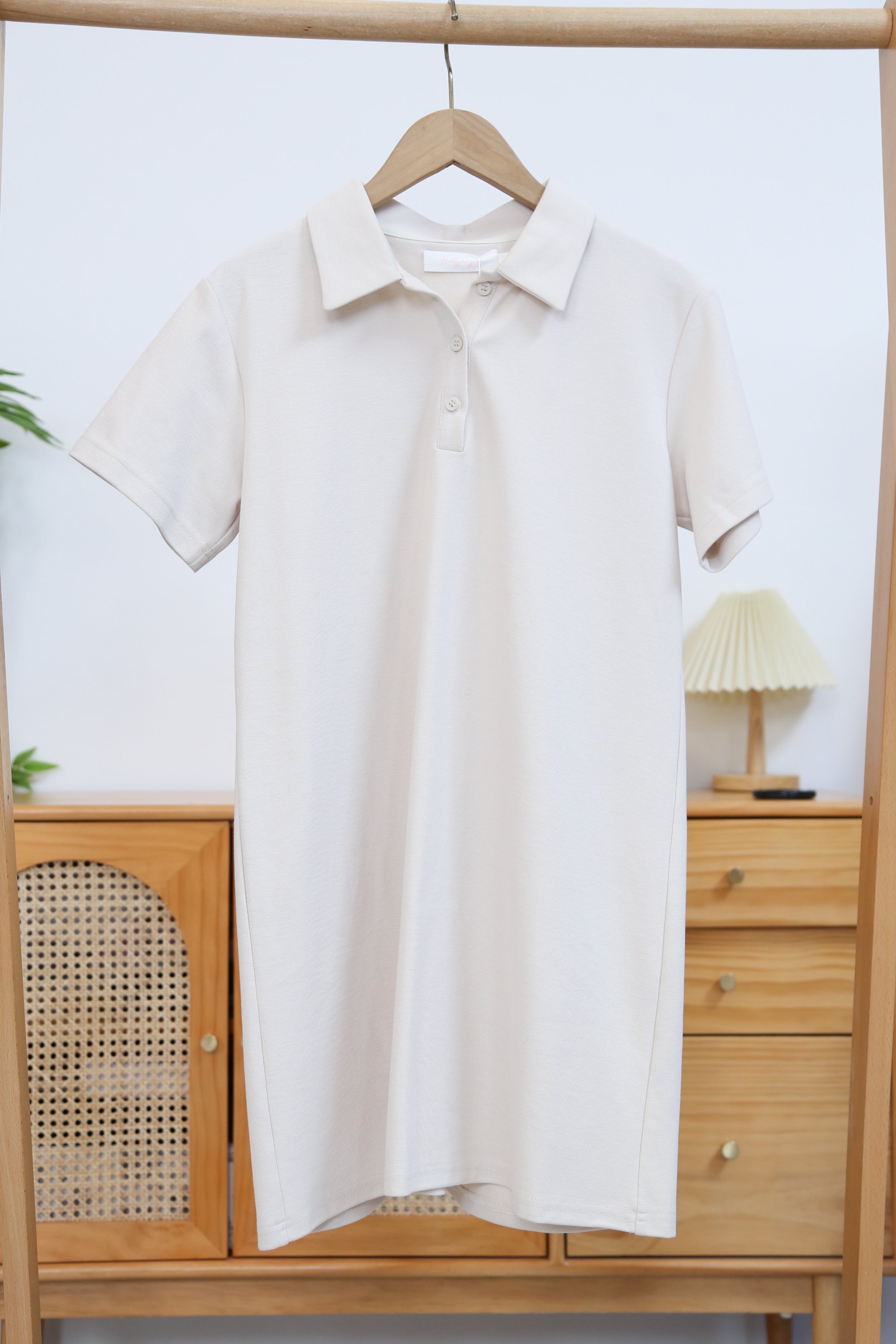 Ace Line Polo Dress Oat