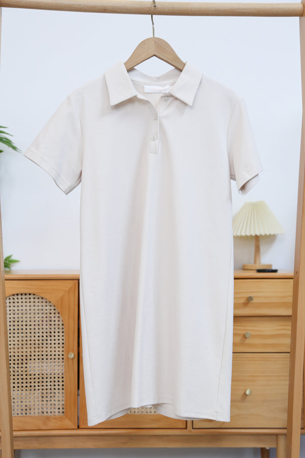 Ace Line Polo Dress Oat